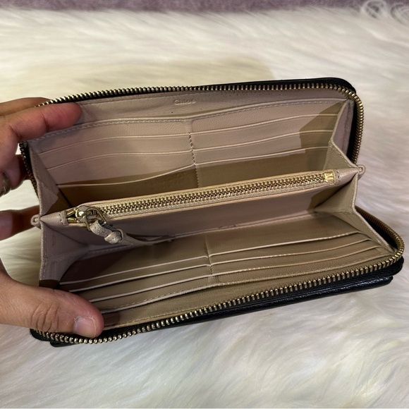 CHLOE portefeuille lambskin leather zip wallet - Picture 9 of 16